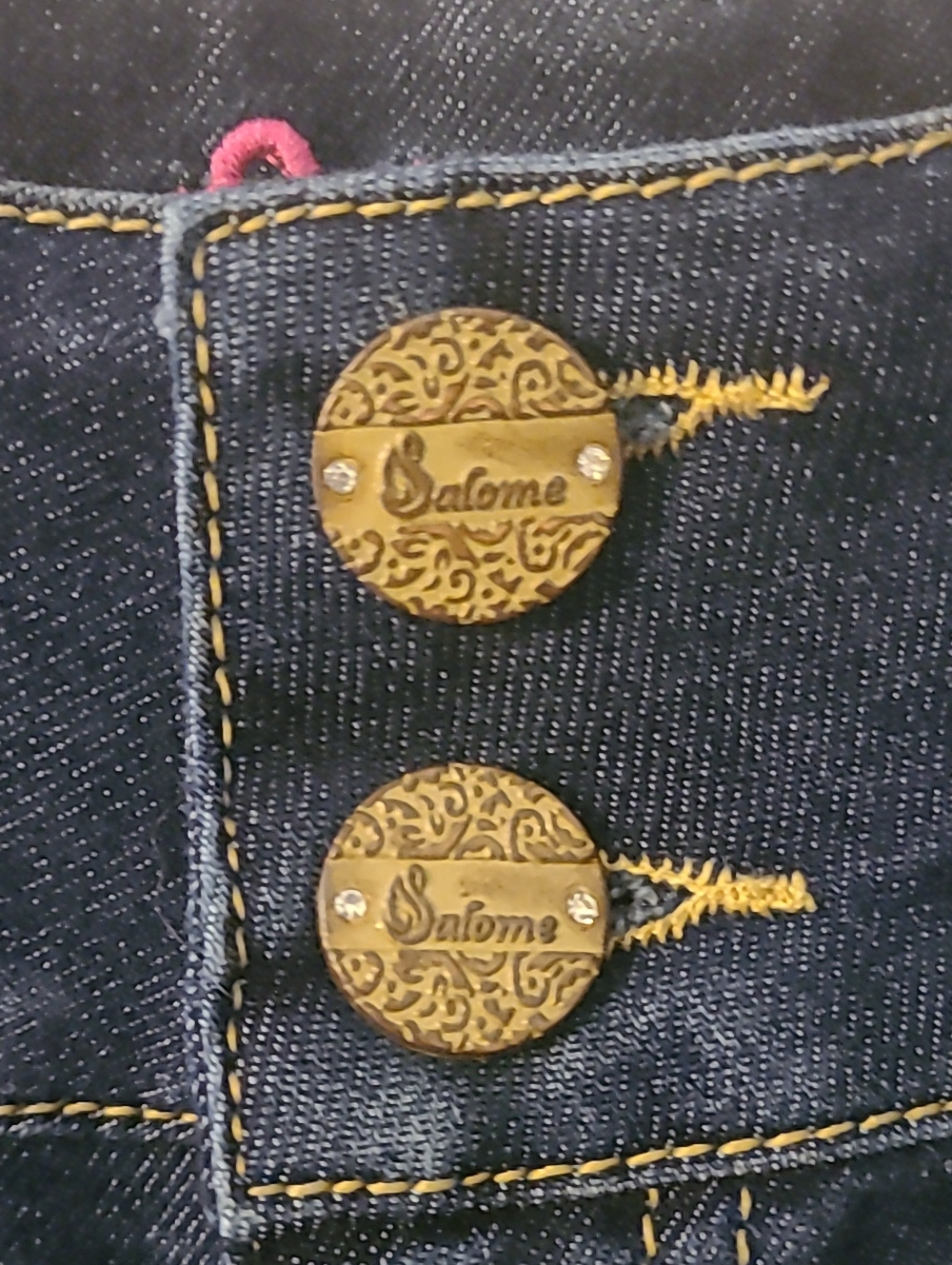 Salome Colombian Women's Levanta Cola "Butt Lift" Bootcut Jeans Dark Wash - Picture 5 of 9